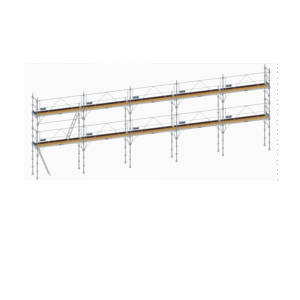 Lot échafaudage fixe acier transformable F3000 garde-corps 96m² Duari