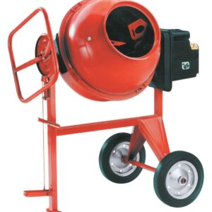 Bétonnière électrique monocuve SM165S – 165 l – orange – 132x83x140 cm – 86 kg