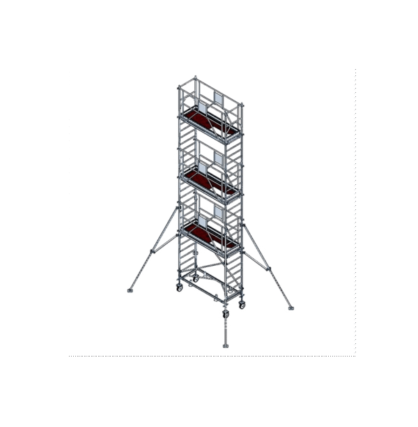 Echafaudage roulant acier - Hauteur 8 mètres