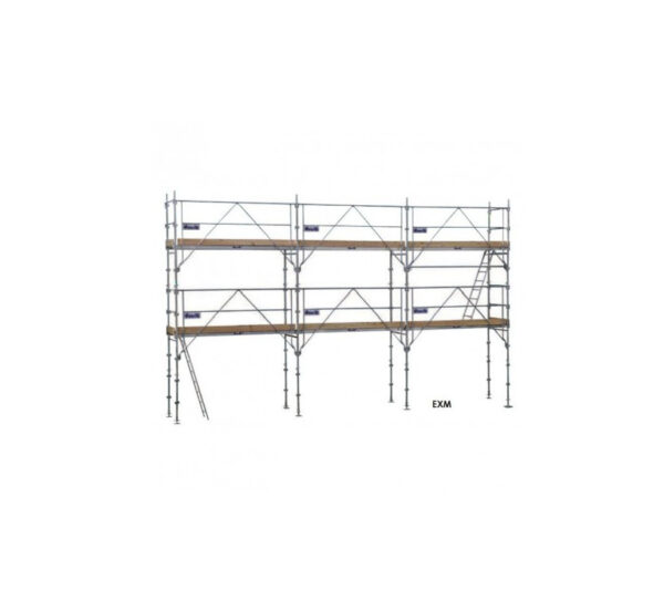 Lot échafaudage fixe acier F3000 alu-bois / gardes corps 60m² Duarib