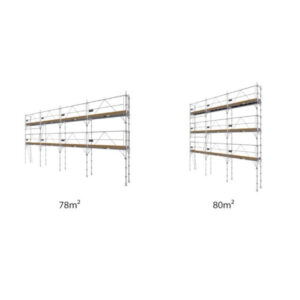 Lot échafaudage fixe acier F3000 Magic 78-80 m² - Duarib
