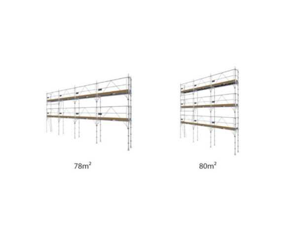 Lot échafaudage fixe acier F3000 Magic 78-80 m² - Duarib