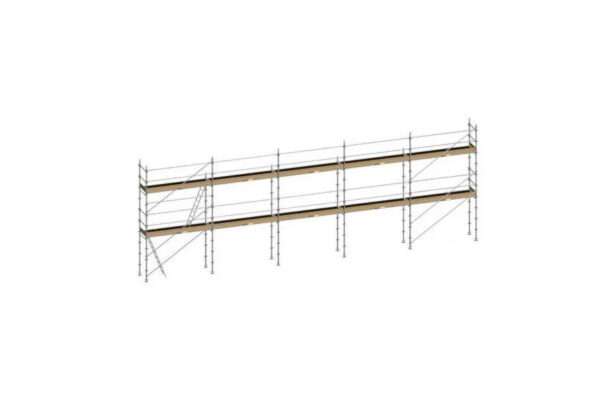 Lot échafaudage fixe acier F3000 version garde-coprs 96 m² - Duarib
