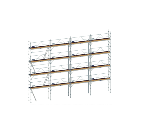 Lot échafaudage fixe acier F3000 version garde-corps 130 m² - Duarib